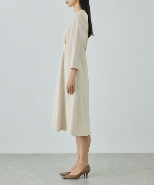 ROPE' / ロペ ロング・マキシ丈ワンピース | トリアセダブルクロス セミフレアーワンピース/イージーケア・セットアップ対応・26SS | 詳細11