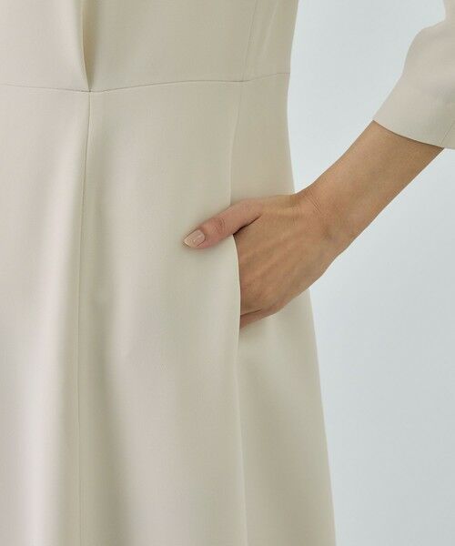 ROPE' / ロペ ロング・マキシ丈ワンピース | トリアセダブルクロス セミフレアーワンピース/イージーケア・セットアップ対応・26SS | 詳細16