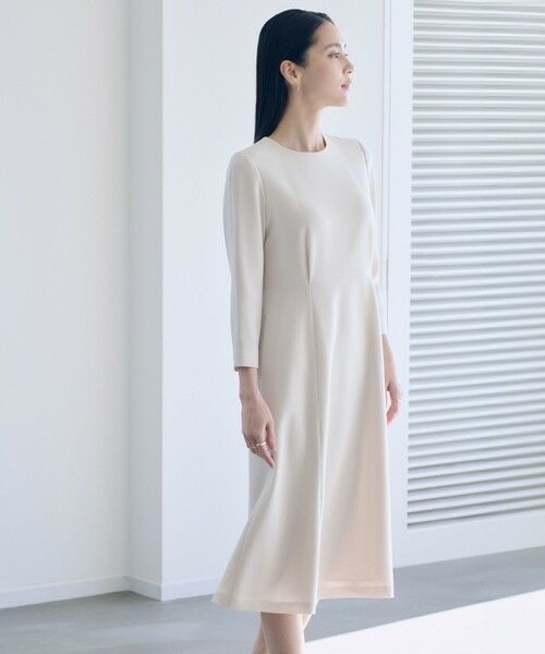 ROPE' / ロペ ロング・マキシ丈ワンピース | トリアセダブルクロス セミフレアーワンピース/イージーケア・セットアップ対応・26SS | 詳細26