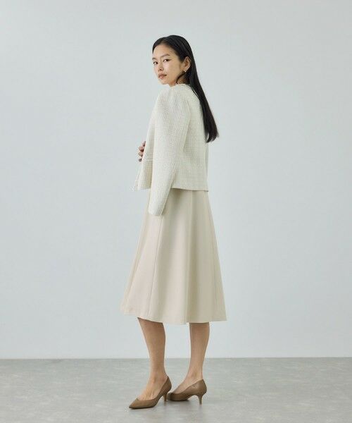 ROPE' / ロペ ロング・マキシ丈ワンピース | トリアセダブルクロス セミフレアーワンピース/イージーケア・セットアップ対応・26SS | 詳細9