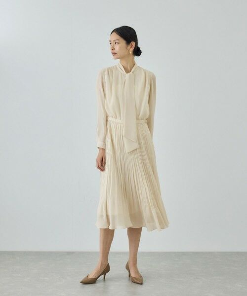 ROPE' / ロペ ロング・マキシ丈ワンピース | ジョーゼットシフォンプリーツワンピース/26SS | 詳細14