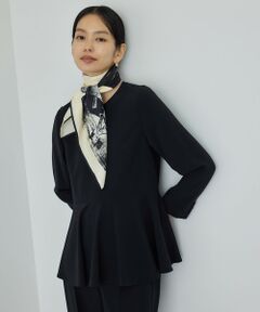 ROPE' / ロペ シャツ・ブラウス | トリアセダブルクロス ペプラムブラウス/イージーケア・セットアップ対応・26SS