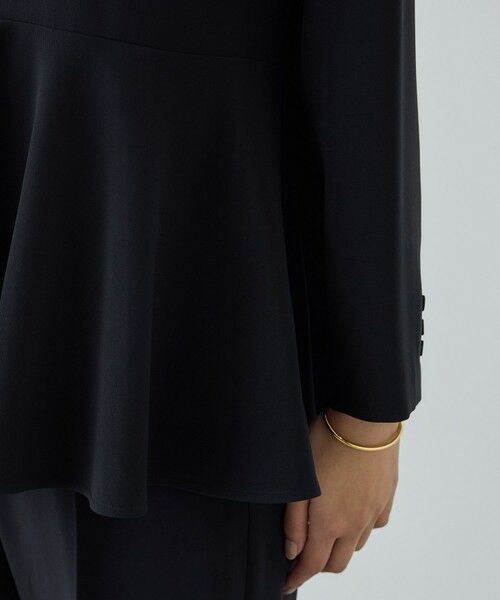 ROPE' / ロペ シャツ・ブラウス | トリアセダブルクロス ペプラムブラウス/イージーケア・セットアップ対応・26SS | 詳細13