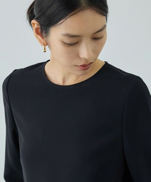 ROPE' / ロペ シャツ・ブラウス | トリアセダブルクロス ペプラムブラウス/イージーケア・セットアップ対応・26SS | 詳細2