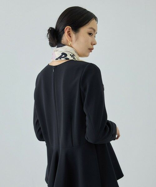 ROPE' / ロペ シャツ・ブラウス | トリアセダブルクロス ペプラムブラウス/イージーケア・セットアップ対応・26SS | 詳細3