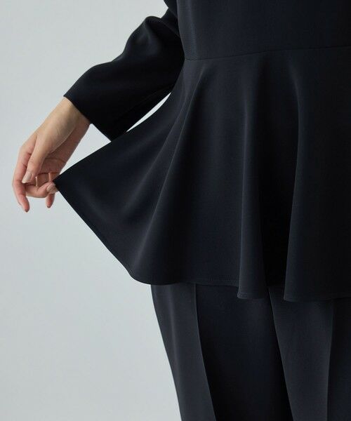 ROPE' / ロペ シャツ・ブラウス | トリアセダブルクロス ペプラムブラウス/イージーケア・セットアップ対応・26SS | 詳細4