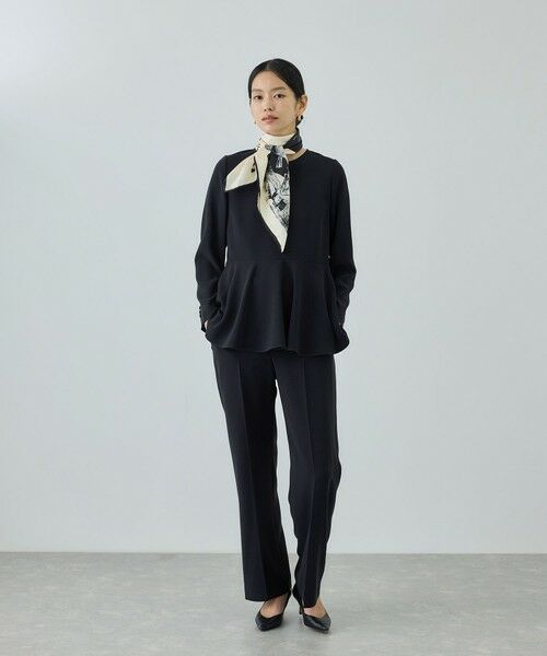 ROPE' / ロペ シャツ・ブラウス | トリアセダブルクロス ペプラムブラウス/イージーケア・セットアップ対応・26SS | 詳細5