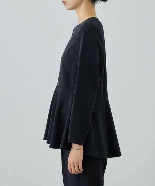 ROPE' / ロペ シャツ・ブラウス | トリアセダブルクロス ペプラムブラウス/イージーケア・セットアップ対応・26SS | 詳細8