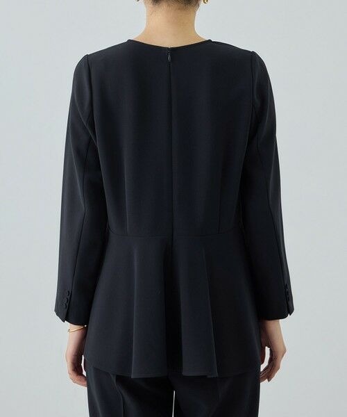 ROPE' / ロペ シャツ・ブラウス | トリアセダブルクロス ペプラムブラウス/イージーケア・セットアップ対応・26SS | 詳細9