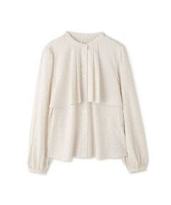 ROPE' / ロペ シャツ・ブラウス | カットジャガードフリルブラウス/イージーケア