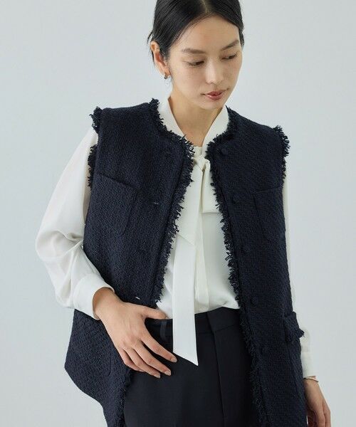 ROPE' / ロペ ベスト | ミックスツイードジレベスト/26SS | 詳細15