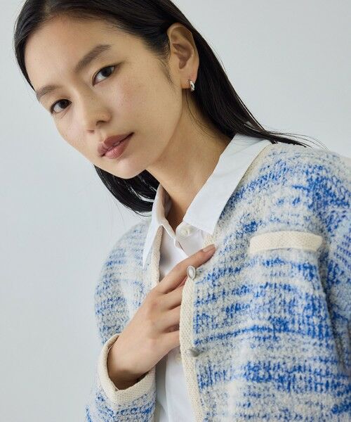 ROPE' / ロペ カーディガン・ボレロ | ツイードニットショート丈カーディガン/イージーケア | 詳細4