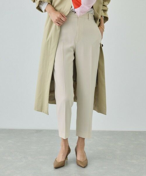 ROPE' / ロペ スラックス・ドレスパンツ | トリアセダブルクロス テーパードパンツ/イージーケア・セットアップ対応・26SS | 詳細6