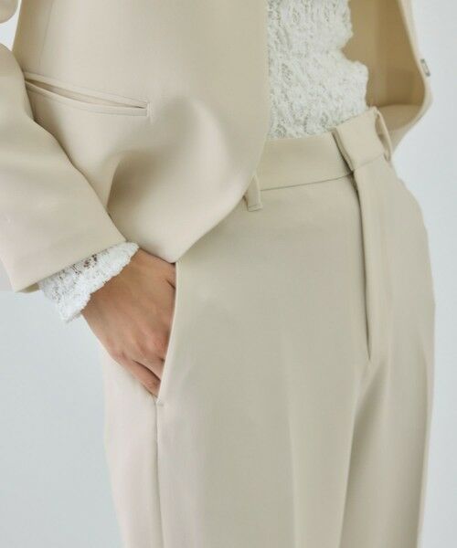 ROPE' / ロペ その他パンツ | トリアセダブルクロス ストレートワイドパンツ/イージーケア・セットアップ対応・26SS | 詳細1