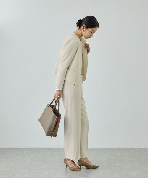 ROPE' / ロペ その他パンツ | トリアセダブルクロス ストレートワイドパンツ/イージーケア・セットアップ対応・26SS | 詳細11