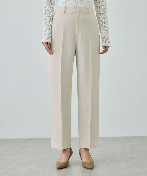 ROPE' / ロペ その他パンツ | トリアセダブルクロス ストレートワイドパンツ/イージーケア・セットアップ対応・26SS | 詳細12