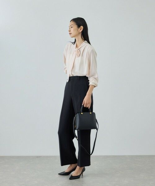 ROPE' / ロペ その他パンツ | トリアセダブルクロス ストレートワイドパンツ/イージーケア・セットアップ対応・26SS | 詳細3