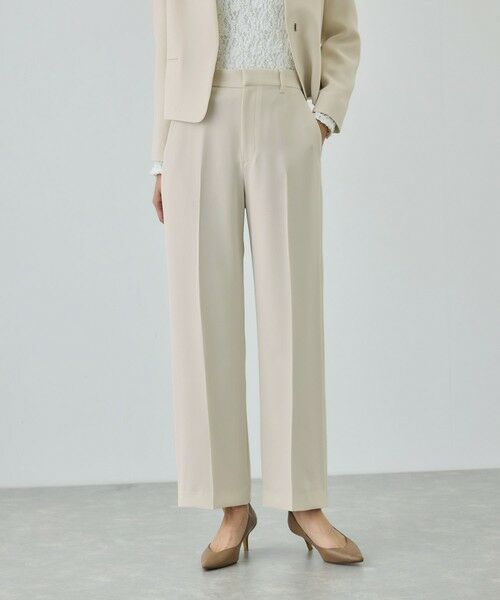 ROPE' / ロペ その他パンツ | トリアセダブルクロス ストレートワイドパンツ/イージーケア・セットアップ対応・26SS | 詳細9