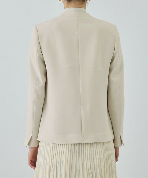 ROPE' / ロペ ノーカラージャケット | トリアセダブルクロス Ｖネックジャケット/イージーケア・セットアップ対応・26SS | 詳細15