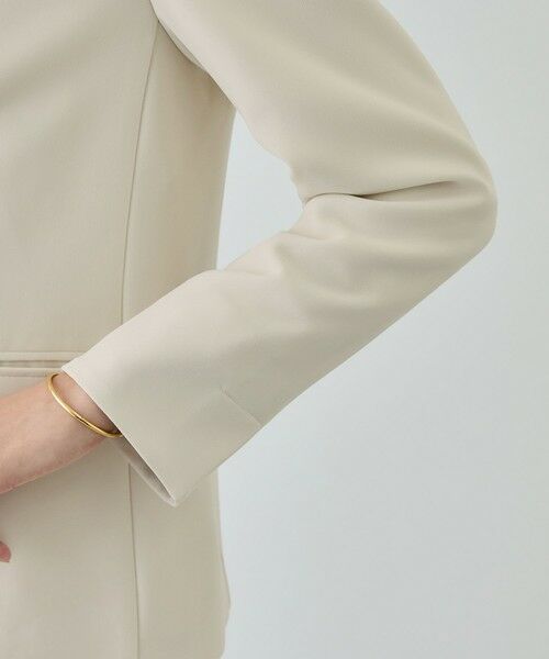 ROPE' / ロペ ノーカラージャケット | トリアセダブルクロス Ｖネックジャケット/イージーケア・セットアップ対応・26SS | 詳細17