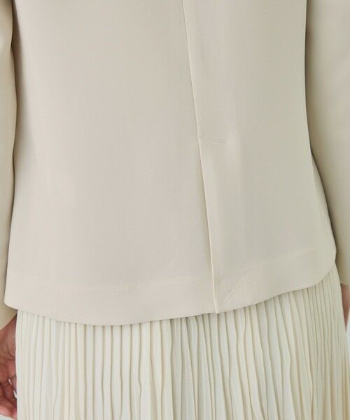 ROPE' / ロペ ノーカラージャケット | トリアセダブルクロス Ｖネックジャケット/イージーケア・セットアップ対応・26SS | 詳細19