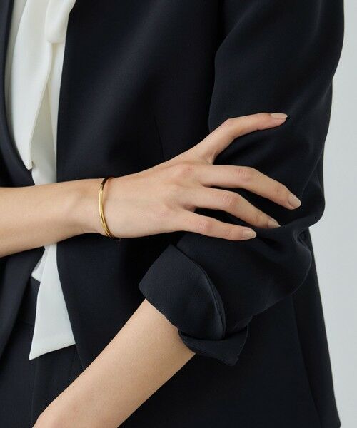 ROPE' / ロペ ノーカラージャケット | トリアセダブルクロス Ｖネックジャケット/イージーケア・セットアップ対応・26SS | 詳細6