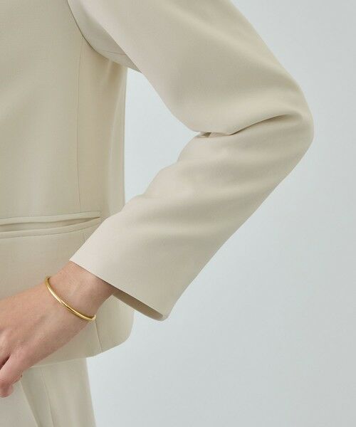 ROPE' / ロペ ノーカラージャケット | トリアセダブルクロス クルーネックジャケット/イージーケア・セットアップ対応・26SS | 詳細15