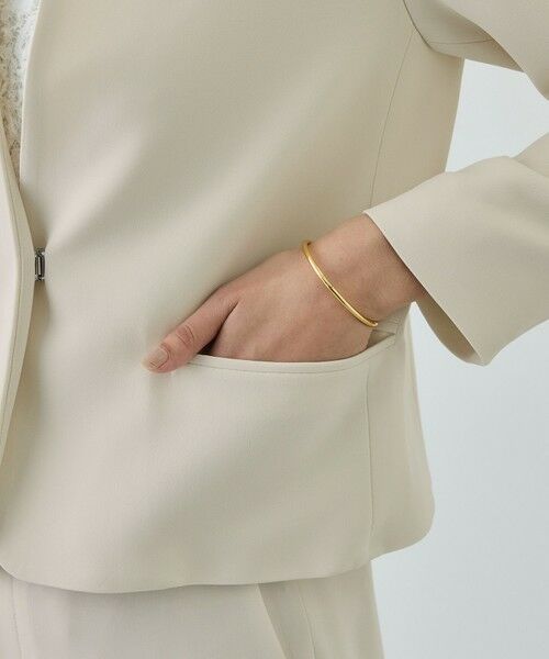 ROPE' / ロペ ノーカラージャケット | トリアセダブルクロス クルーネックジャケット/イージーケア・セットアップ対応・26SS | 詳細16