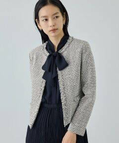 ROPE' / ロペ ノーカラージャケット | ミックスツイードノーカラージャケット/26SS