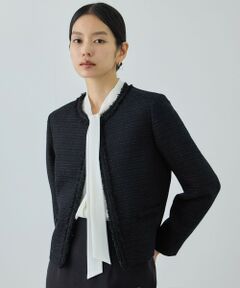 ROPE' / ロペ ノーカラージャケット | ミックスツイードノーカラージャケット/26SS