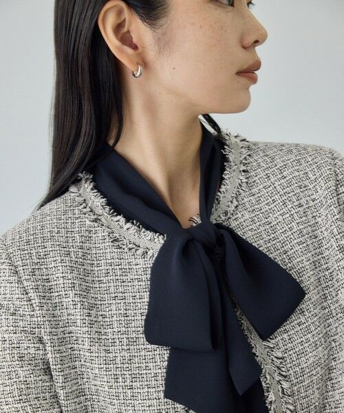 ROPE' / ロペ ノーカラージャケット | ミックスツイードノーカラージャケット/26SS | 詳細10