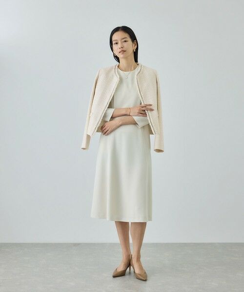 ROPE' / ロペ ノーカラージャケット | ミックスツイードノーカラージャケット/26SS | 詳細14