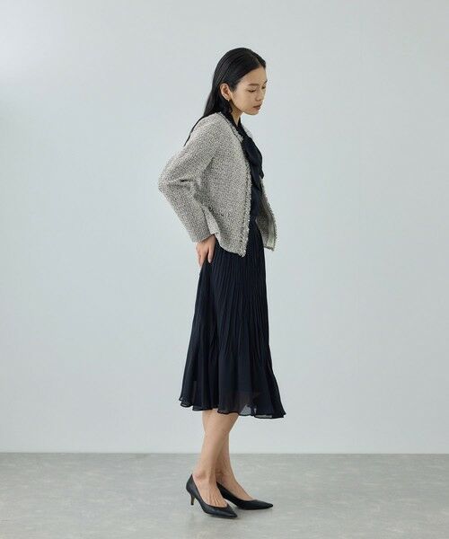 ROPE' / ロペ ノーカラージャケット | ミックスツイードノーカラージャケット/26SS | 詳細2