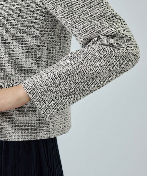 ROPE' / ロペ ノーカラージャケット | ミックスツイードノーカラージャケット/26SS | 詳細20