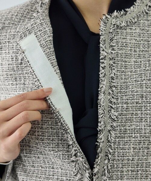 ROPE' / ロペ ノーカラージャケット | ミックスツイードノーカラージャケット/26SS | 詳細22