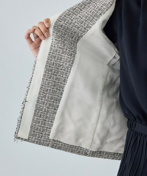 ROPE' / ロペ ノーカラージャケット | ミックスツイードノーカラージャケット/26SS | 詳細23