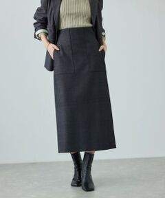 ROPE' / ロペ ミニ・ひざ丈スカート | [美人スカート]トリアセツイル ポケット付きタイトスカート(デニムライク)/イージーケア・セットアップ対応