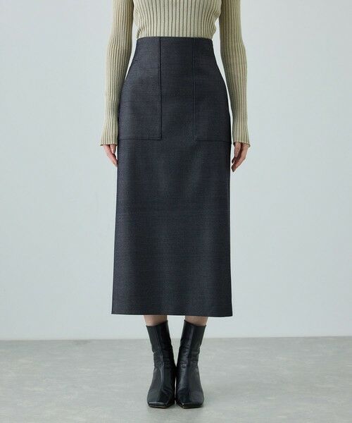 ROPE' / ロペ ミニ・ひざ丈スカート | [美人スカート]トリアセツイル ポケット付きタイトスカート(デニムライク)/イージーケア・セットアップ対応 | 詳細10
