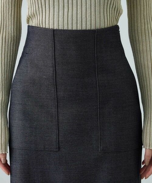 ROPE' / ロペ ミニ・ひざ丈スカート | [美人スカート]トリアセツイル ポケット付きタイトスカート(デニムライク)/イージーケア・セットアップ対応 | 詳細14