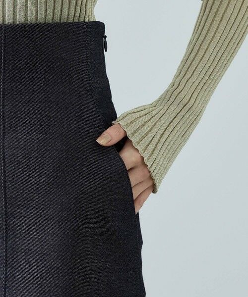 ROPE' / ロペ ミニ・ひざ丈スカート | [美人スカート]トリアセツイル ポケット付きタイトスカート(デニムライク)/イージーケア・セットアップ対応 | 詳細16
