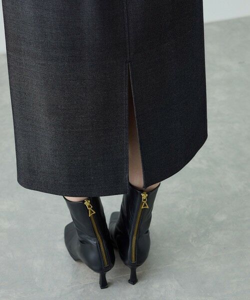 ROPE' / ロペ ミニ・ひざ丈スカート | [美人スカート]トリアセツイル ポケット付きタイトスカート(デニムライク)/イージーケア・セットアップ対応 | 詳細17