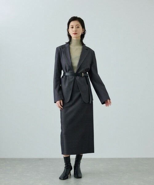 ROPE' / ロペ ミニ・ひざ丈スカート | [美人スカート]トリアセツイル ポケット付きタイトスカート(デニムライク)/イージーケア・セットアップ対応 | 詳細4