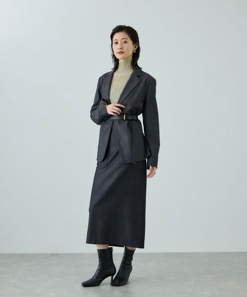 ROPE' / ロペ ミニ・ひざ丈スカート | [美人スカート]トリアセツイル ポケット付きタイトスカート(デニムライク)/イージーケア・セットアップ対応 | 詳細5