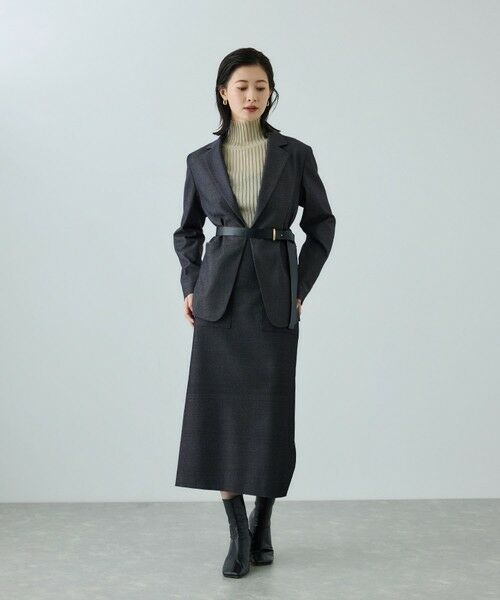 ROPE' / ロペ ミニ・ひざ丈スカート | [美人スカート]トリアセツイル ポケット付きタイトスカート(デニムライク)/イージーケア・セットアップ対応 | 詳細6