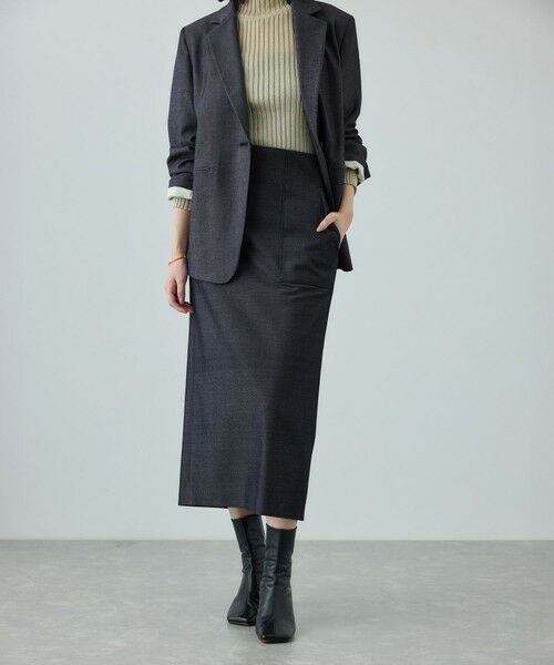 ROPE' / ロペ ミニ・ひざ丈スカート | [美人スカート]トリアセツイル ポケット付きタイトスカート(デニムライク)/イージーケア・セットアップ対応 | 詳細7