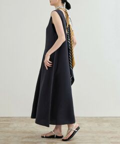 ROPE' / ロペ ロング・マキシ丈ワンピース | 尾州リネン ディープＶネックフレアワンピース