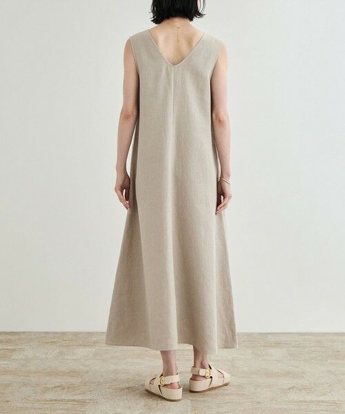 ROPE' / ロペ ロング・マキシ丈ワンピース | 尾州リネン ディープVネックフレアワンピース | 詳細10