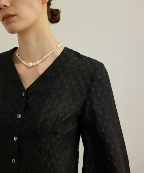 ROPE' / ロペ シャツ・ブラウス | 【洗える】パフスリーブシアーペプラムブラウス | 詳細11