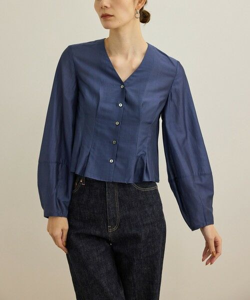 ROPE' / ロペ シャツ・ブラウス | 【洗える】パフスリーブシアーペプラムブラウス | 詳細15