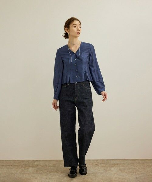 ROPE' / ロペ シャツ・ブラウス | 【洗える】パフスリーブシアーペプラムブラウス | 詳細3